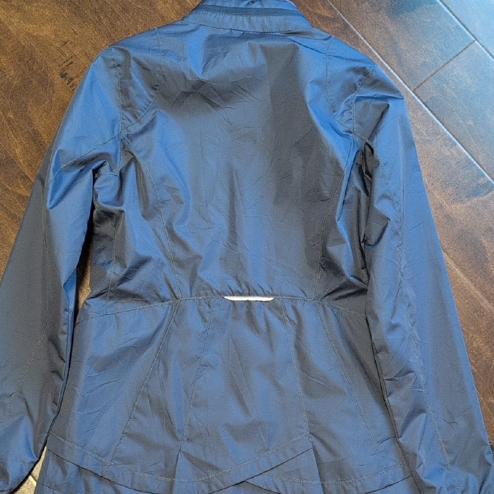 Navy Blue Windbreaker Jacket Size M - Picture 2 of 3